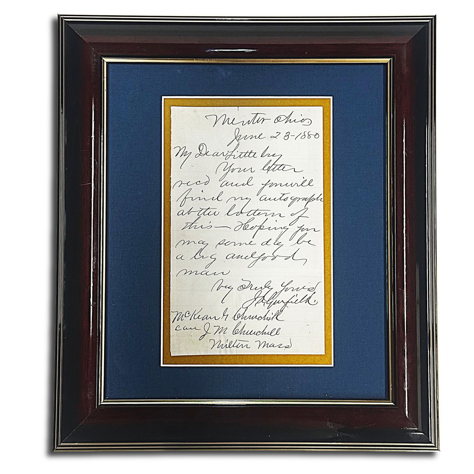 James Garfield Autographed Letter Dated June 23, 1880 (1 of 2)