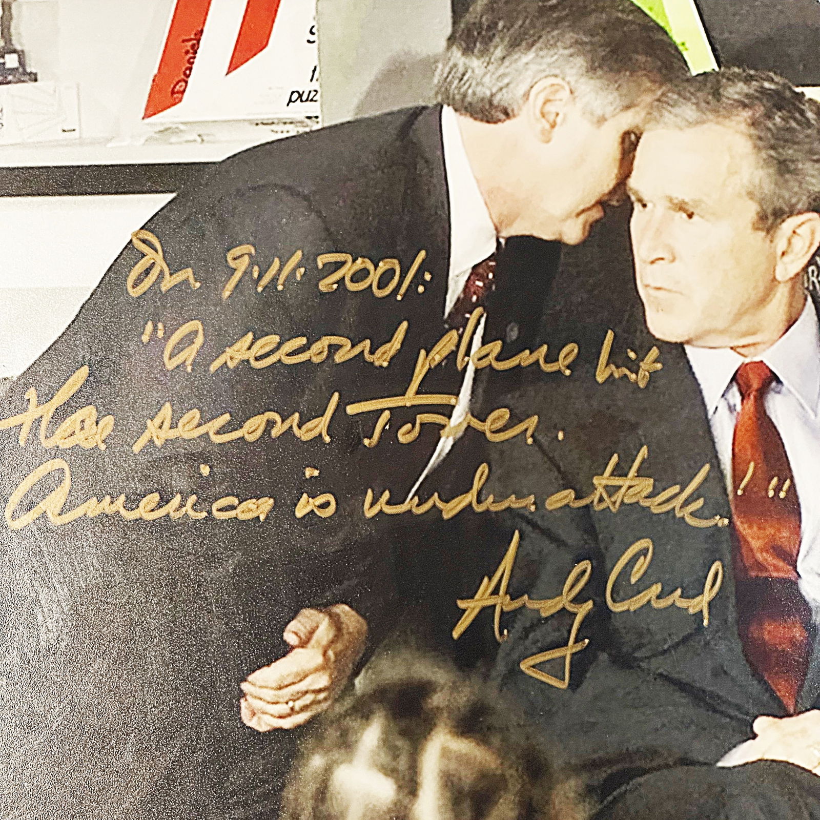 911 Historic Andy Card Signed Photo (1 of 4)