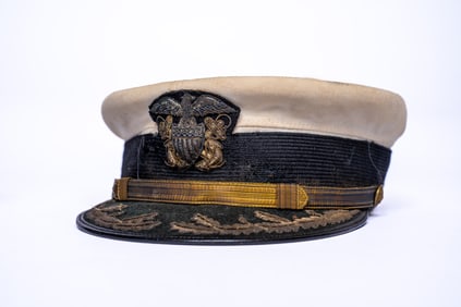 Pair of Commander Joseph Reeves White Top Admirals Hats