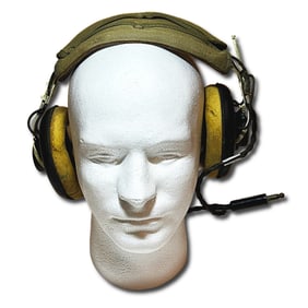 Pair of Vintage U.S. Military Headsets from Different Eras