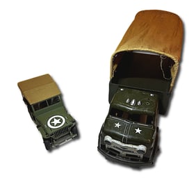 Pair of US Army Scale Vehicle Models