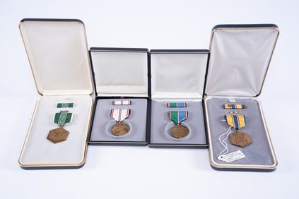 Collection of 4 Military Medals - Vietnam, D Day, Battle of the Bulge