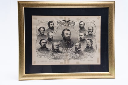 1893 Grant and the Generals of the Army of the Potomac Framed print