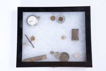 Collection of 10 Civil War Relics in Case