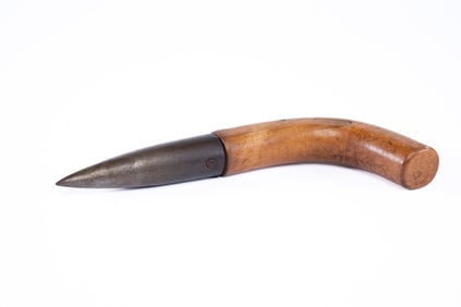 Antique William Johnson Newark NJ - Cast Iron and Wooden Handle Gardening Bulb