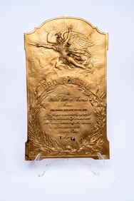 US Navy Commemorative Plaque awarded to Edouard Victor Izac