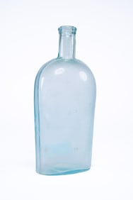 Antique Pictorial Glass Flask with Anchor