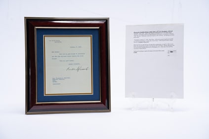 Typed Letter Signed as President Franklin Delano Roosevelt