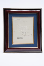 Typed Letter Signed as President Harry Truman