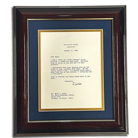 Typed Letter Signed Dutch as President Ronald Reagan