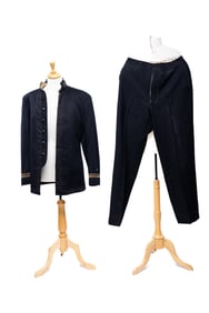 1918 WWI Navy Officer Black Tunic Coat