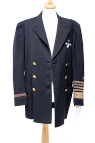 1942 WWII Navy Rear Admiral Black Coat