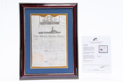 James Madison Autographed Original Partly-Printed Vintage 1810 Mediterranean Ships Passport