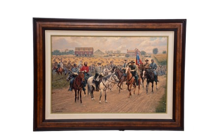 Bradley Schmehl, American 1962 - , Lee Deliberates Heth's Advance - Gettysburg, Canvas Print