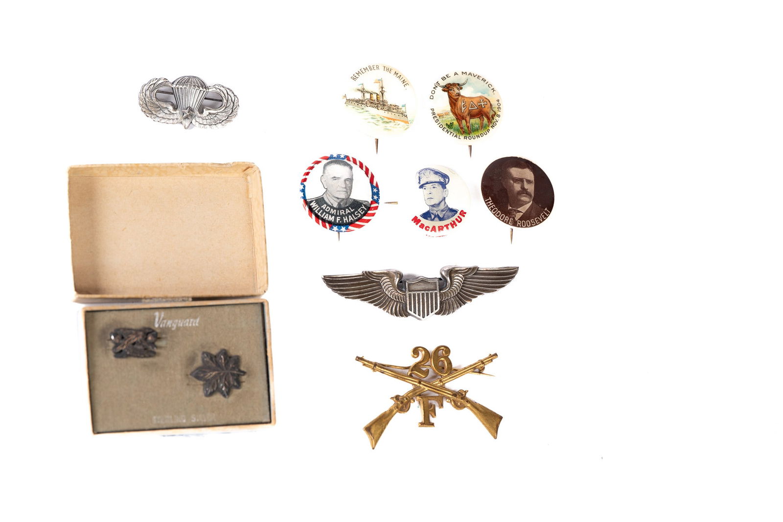 Assortment of Vintage US Military and Political Pins (1 of 14)