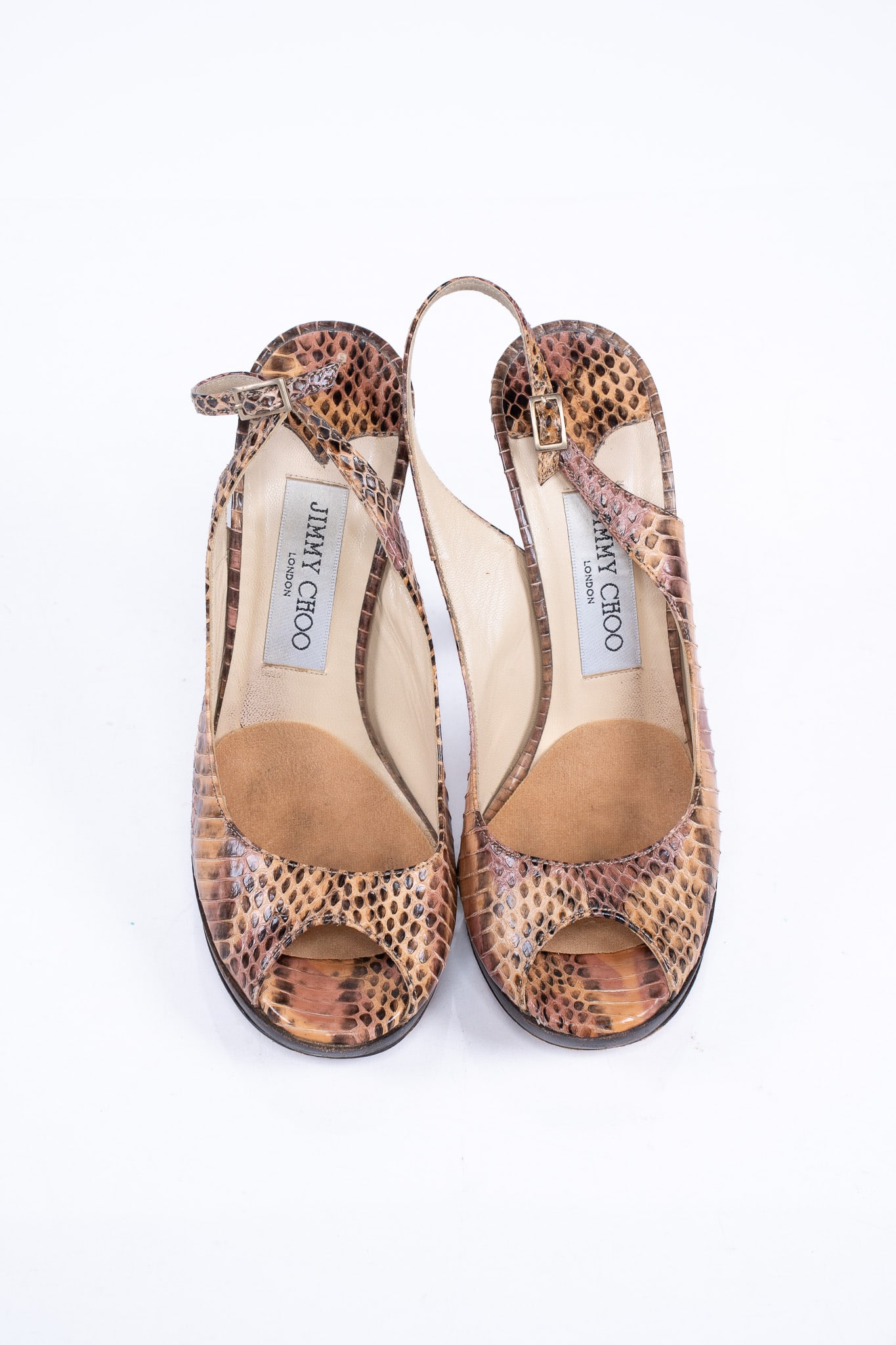 Jimmy Choo Snakeskin Slingback Heels (1 of 3)