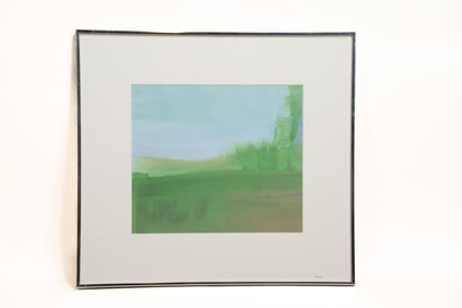 Unknown, Untitled, Landscape Scene with Sky and Hills, Hand-Embellished Print