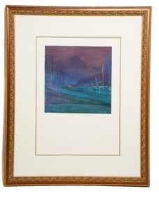 Unknown, Untitled, Abstract Landscape, Mixed Media