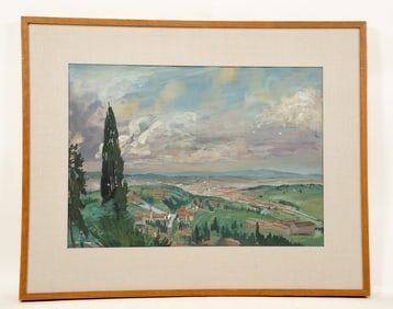 John Manship, American, 1927 - 2000, Fiqsole, Watercolor on Paper