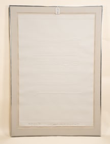 Adja Yunkers, American, 1900 - 1983, Echo II in White, Embossed Paper