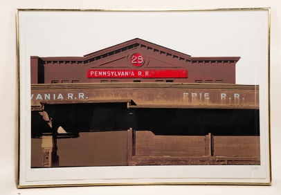 Gerd Winner, German, 1936, Pennsylvania R.R., Screenprint on Paper