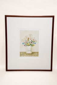 Mary Faulconer, American, 1912 - 2011, Flowers Rue Jacob, Serigraph