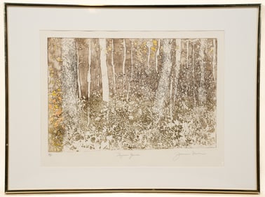 Joanne Isaac, Dogwood Berries, Etching
