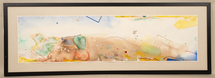 James Yohe, American, Emerald Green Mountain, Acrylic, Watercolor, and Ink