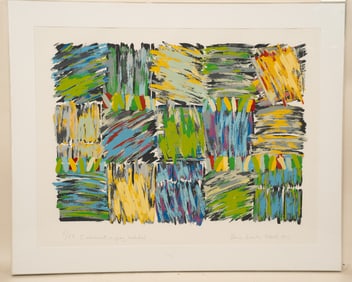 Marja Lianko, Finnish, 20th Century, Embarkment In Gray Modified, Silkscreen