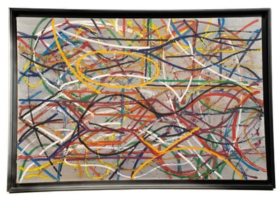 W. Turner, Untitled, Abstract Piece with Esoteric Lines, Oil on Canvas