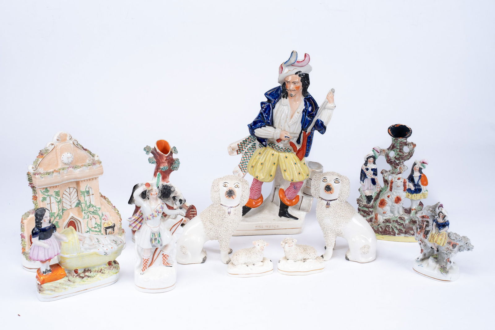 Collection of 11 Staffordshire Porcelain Figurines (1 of 6)