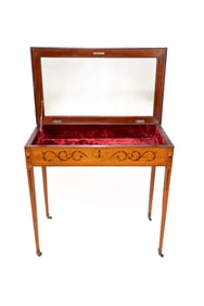 Antique Bijouterie Table, Jewelry Display Case, Vitrine, Side Table