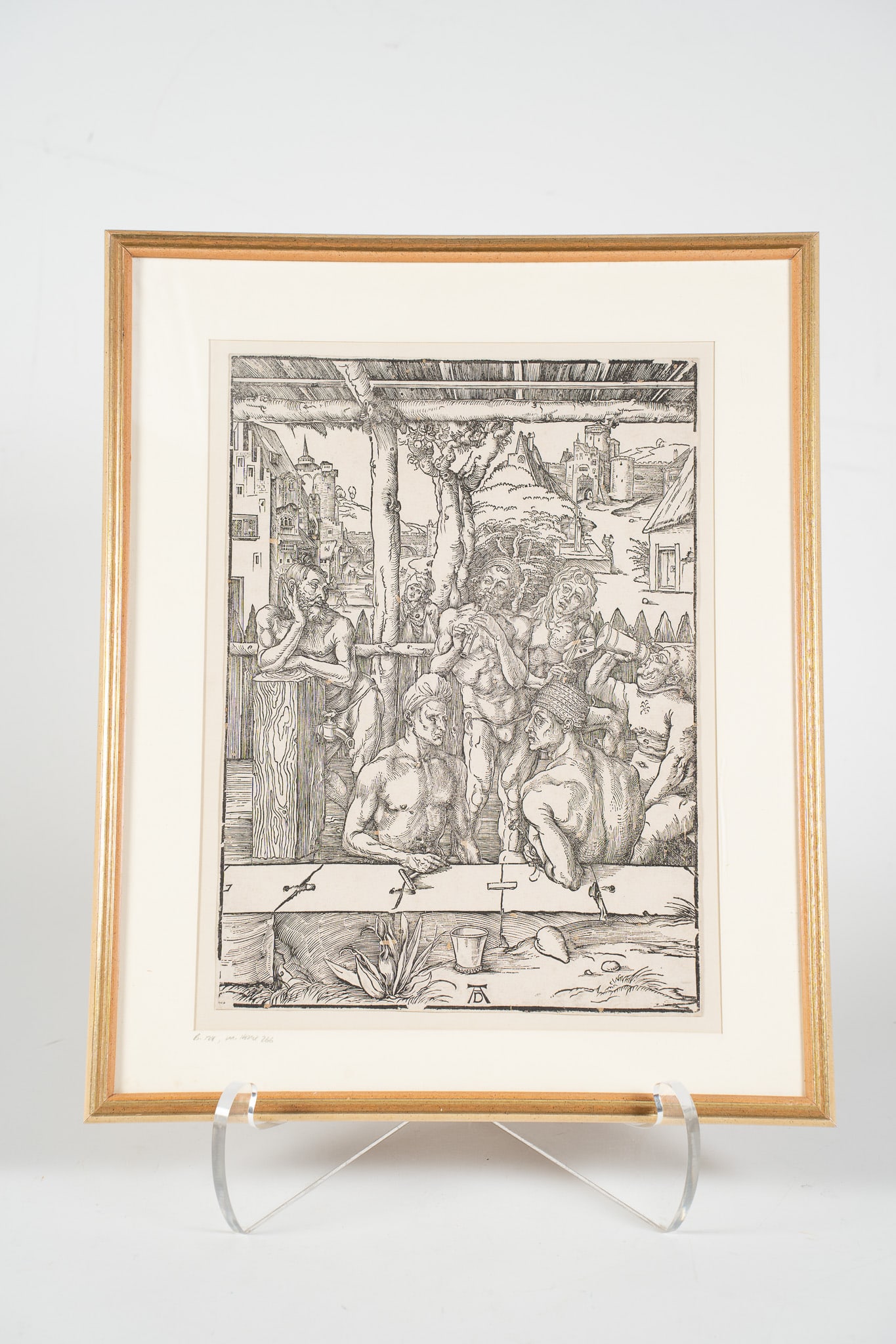 Albrecht Durer, German 1471-1528, The Five Senses AKA The Men's Bathhouse, Woodcut Print (1 of 4)