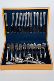 95 Piece Fine Arts Sterling Silver Processional Flatware Set