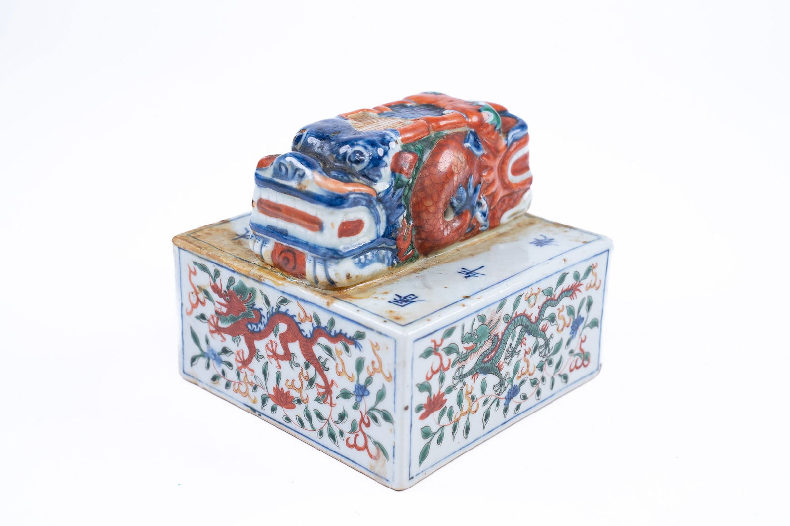 19th Century Chinese Qing Porcelain Seal (1 of 2)