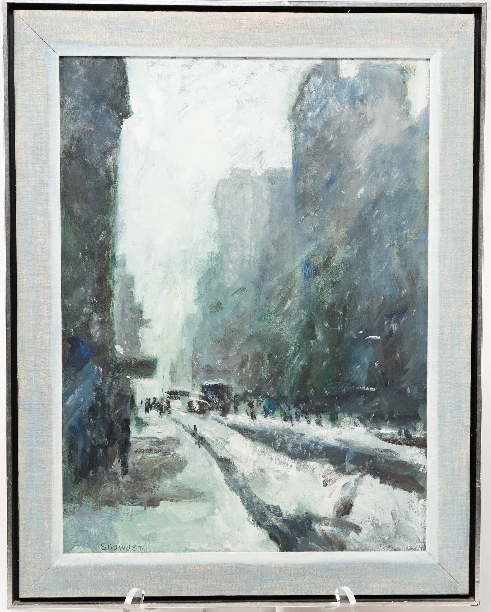 Chester Dixon Snowden, American, 1900 - 1984, Untitled, Winter Street Scene, Oil on Board (1 of 5)