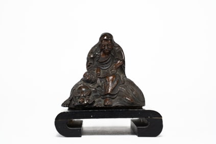Vintage Bronze Buddha Figurine, Probably Chinese