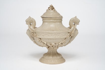 Vintage Ardalt Fiori Bianco Porcelain Urn