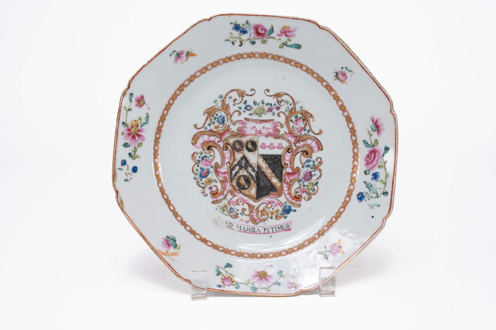 18th Century Chinese Export Armorial Porcelain Plate - Qianlong Famille Rose (1 of 1)