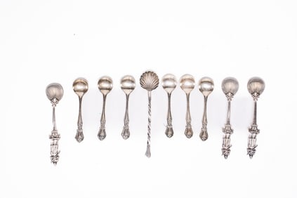 Collection of Vintage Sterling Salt Spoons
