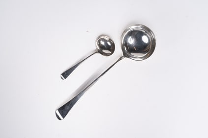 Pair of Continental Sterling Silver Ladles