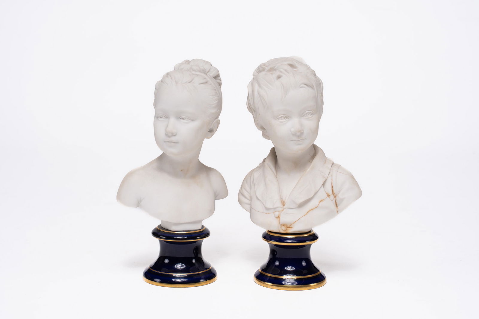 Alexandre Brongniart, France 1770 - 1847, Pair of Sevres Porcelain Busts, Porcelain (1 of 7)