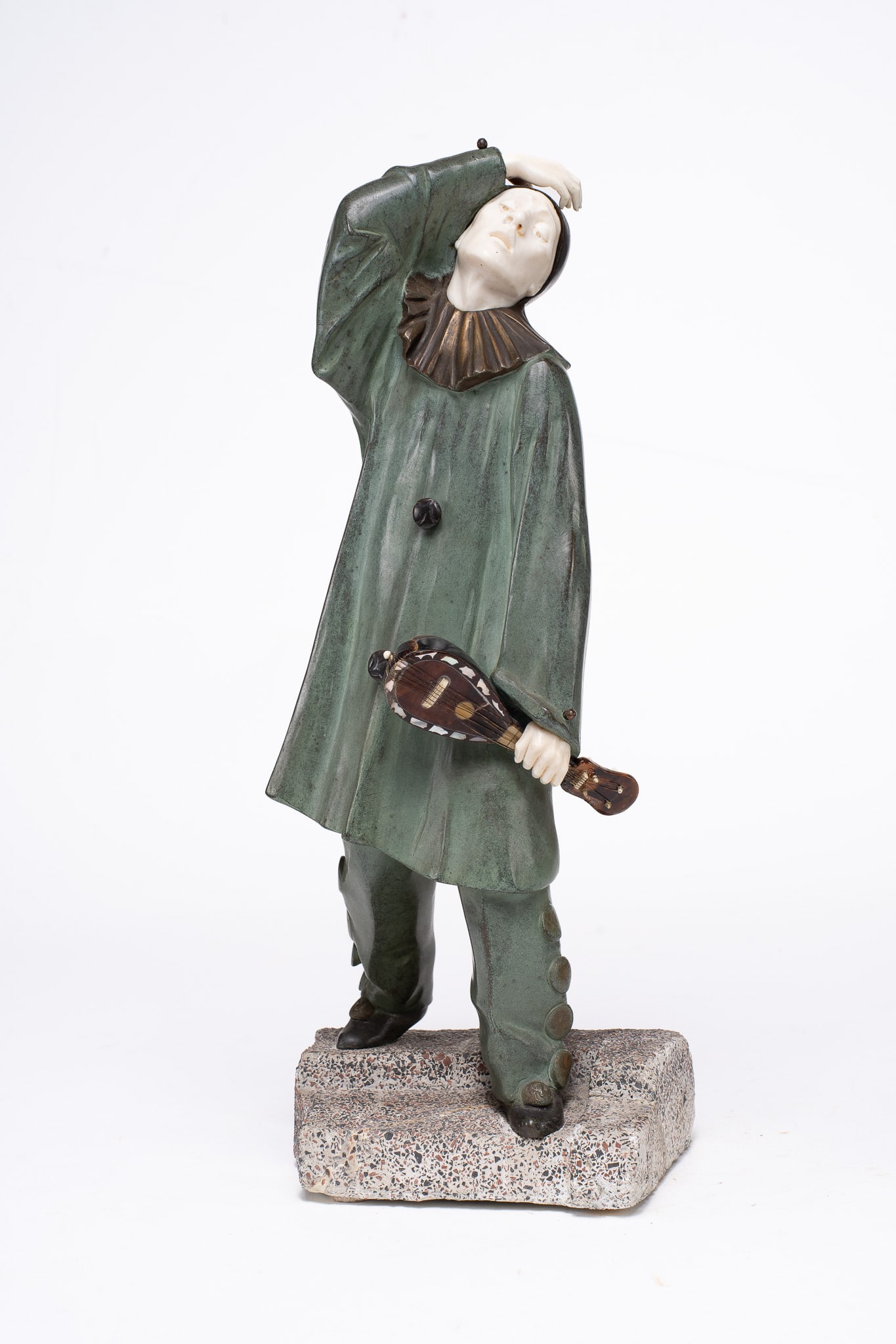 Thomas Francois Cartier, French, 1879 - 1943, Bronze Sculpture of Sad Pierrot (1 of 1)
