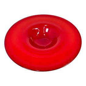 Roger Dale Art Deco Red Glass Plate, 2005