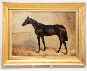 John Alfred Wheeler, 1821-1903 - The Earl of Roseburys Ladas Winner of the Derby, Oil on Board