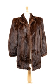 Ladies Chocolate Mink Winter Coat