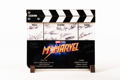Signed Hollywood Clapperboard from the Movie Ms. Marvel