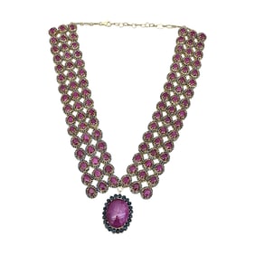 Ladies Elaborate Ruby Necklace