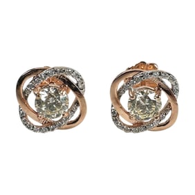Ladies Gold & Diamond Earrings