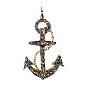 Ladies Diamond Anchor Pendant